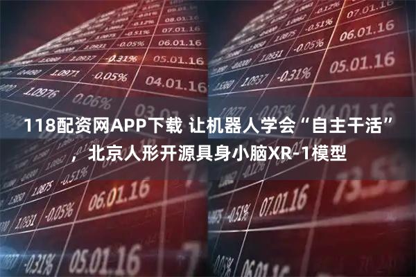 118配资网APP下载 让机器人学会“自主干活”，北京人形开源具身小脑XR-1模型
